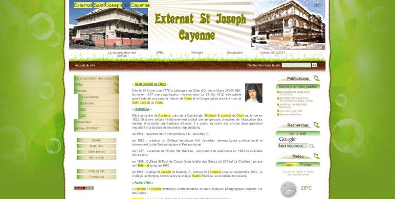 Site de l'externat Saint Joseph � Cayenne
